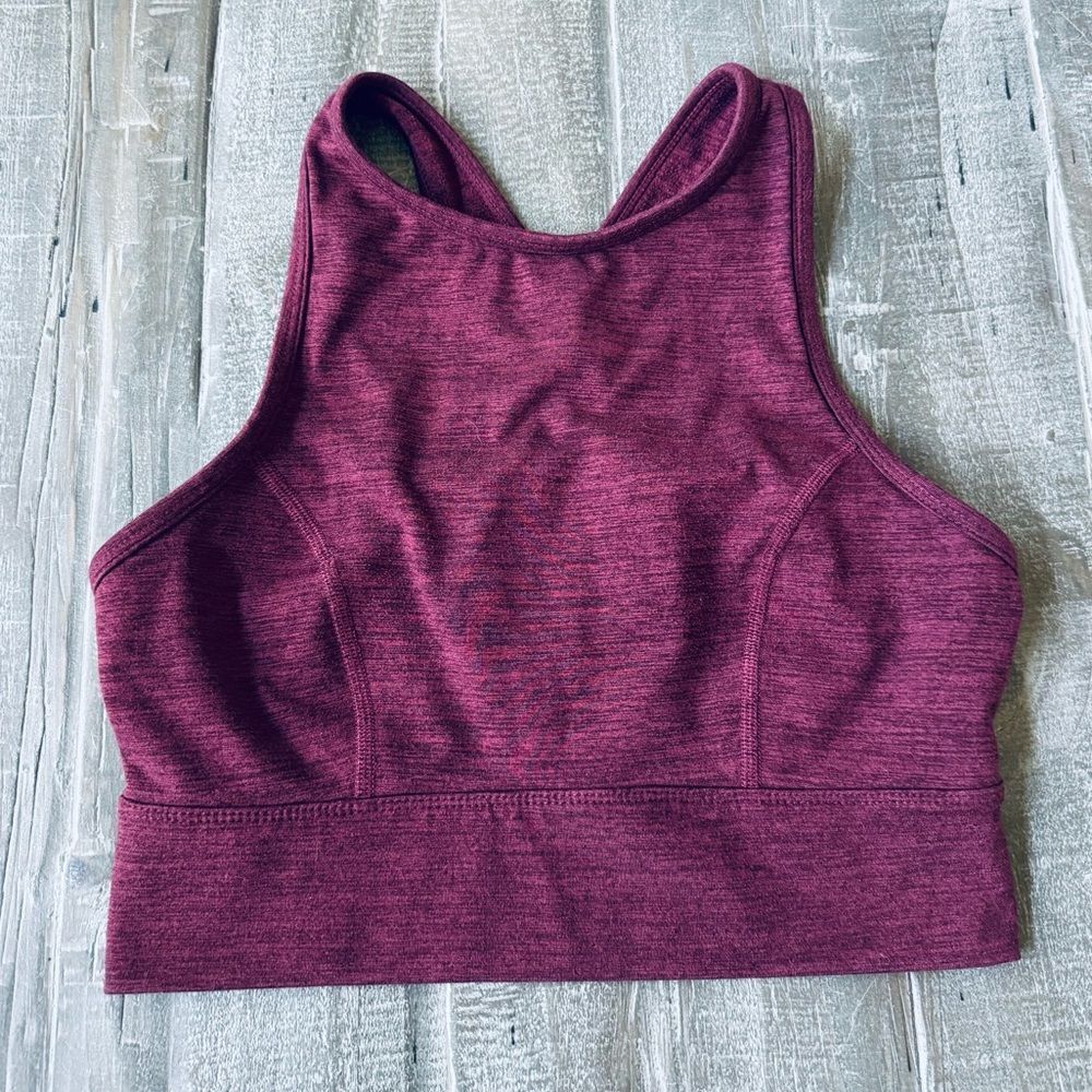 Joy Lab Maroon Red Crop Top Active Athletic Sports Bra Top XS